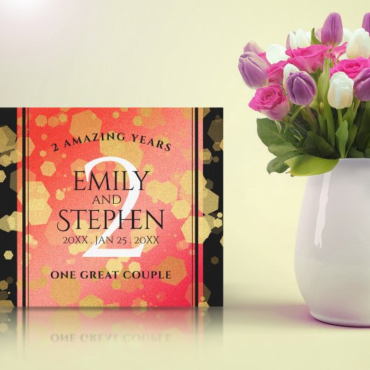 Elegant 2. Garnet Hochzeitstag Leinwanddruck