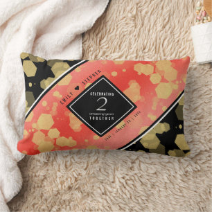 Elegant 2. Garnet Hochzeitstag Lendenkissen