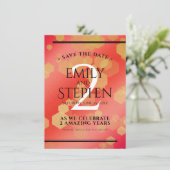 Elegant 2. Garnet Hochzeitstag Save The Date (Stehend Vorderseite)