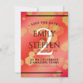 Elegant 2. Garnet Hochzeitstag Save The Date (Vorderseite)