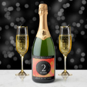 Elegant 2. Garnet Hochzeitstag Schaumweinetikett