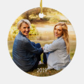 Elegant 2 Mother from Daughter Christmas Keramik Ornament (Hinten)