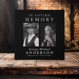 Elegant 2 Photo 'In Loving Memory' Tribute Gästebuch