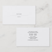 Elegant 2 Weiß Visitenkarte (Vorne/Hinten)