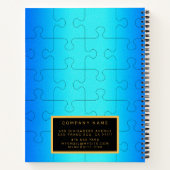 Elegant 2u1 Royal Blue Metal Business Card & Notizblock (Rückseite)