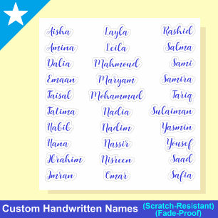 Elegant 30   Blue Calligraphy Script Aufkleber
