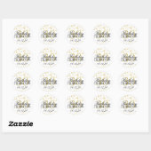 Elegant 30. Geburtstag Gold Foil Glitzer Lights Runder Aufkleber (Blatt)