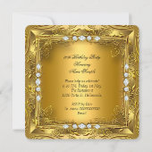 Elegant 30. Geburtstag Party Elite Gold Diamonds Einladung (Rückseite)
