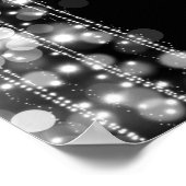 Elegant 30. Geburtstag Party Glitzern Silver Poster (Ecke)