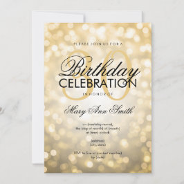 Elegant 30. Geburtstag Party Gold Glitzer Lights Einladung