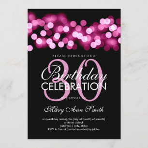 Elegant 30. Geburtstag Party Pink Hollywood Glam Einladung