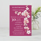 Elegant 30. Geburtstagsfeier Einladung (Stehend Vorderseite)