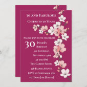 Elegant 30. Geburtstagsfeier Einladung (Vorne/Hinten)