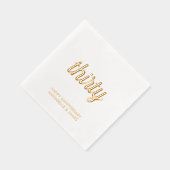 Elegant 30. Hochzeitstag Goldmedaille Napkins Servietten Mit Folie (Rechts)
