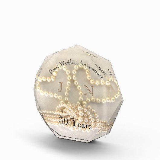 Elegant 30. Pearl Wedding Anniversary-Geschenk Fotoblock (Rechts)