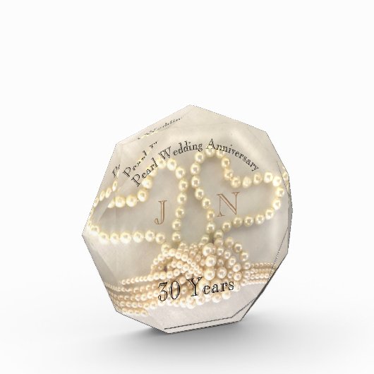 Elegant 30. Pearl Wedding Anniversary-Geschenk Fotoblock (Links)