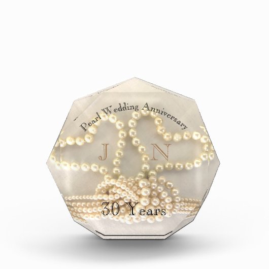 Elegant 30. Pearl Wedding Anniversary-Geschenk Fotoblock (Vorderseite)