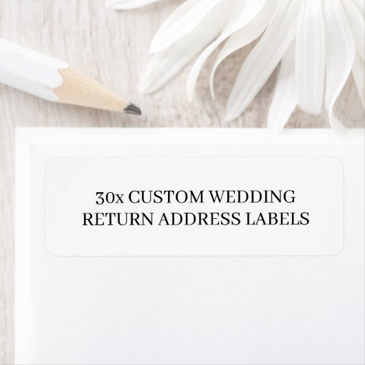 Elegant 30 x Reguläre Rücksendeadresse für Hochzei (Insitu)