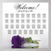 Elegant 31 Table Royal Lila Rose Seating Chart Poster (Vorne)