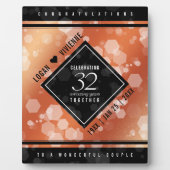 Elegant 32. Bronze Wedding Anniversary Plaque Fotoplatte (Vorderseite)