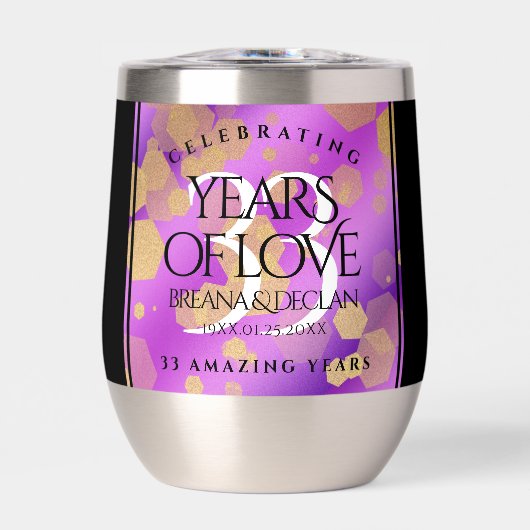 Elegant 33. Geburtstag von Amethyst (Vorderseite)