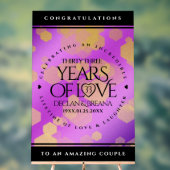 Elegant 33. Geburtstag von Amethyst Acrylschild (Neutral)