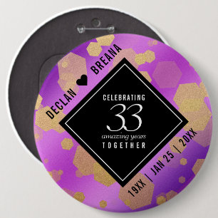 Elegant 33. Geburtstag von Amethyst Button