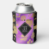 Elegant 33. Geburtstag von Amethyst Dosenkühler (Kanne Rückseite)