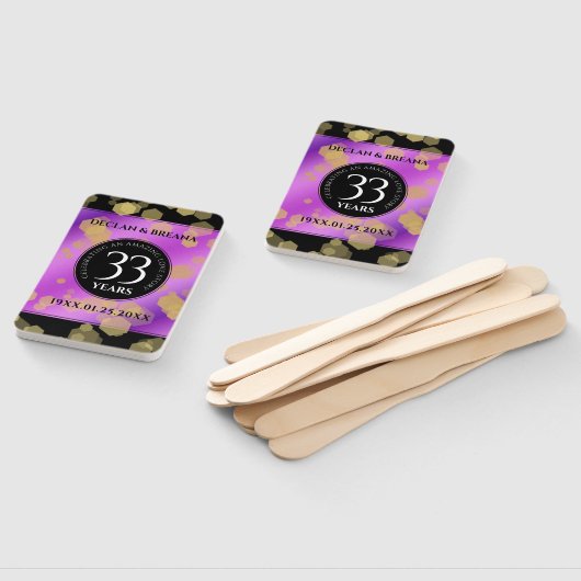 Elegant 33. Geburtstag von Amethyst Fächer (Non-assembled)