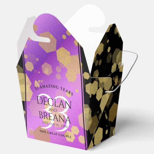 Elegant 33. Geburtstag von Amethyst Geschenkschachtel (Geöffnet)