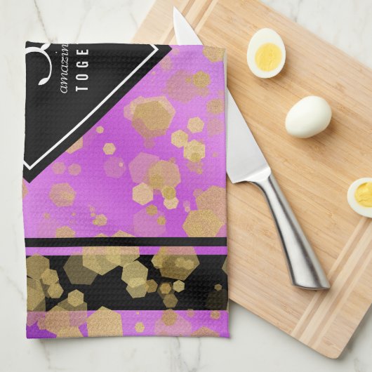 Elegant 33. Geburtstag von Amethyst Geschirrtuch (Viertel Falte)