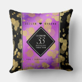 Elegant 33. Geburtstag von Amethyst Kissen (Rückseite)