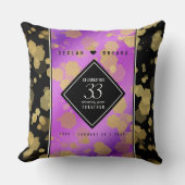Elegant 33. Geburtstag von Amethyst Kissen (Vorderseite)