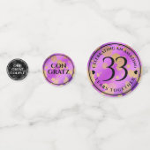 Elegant 33. Geburtstag von Amethyst Konfetti (Vorderseiten)