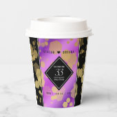 Elegant 33. Geburtstag von Amethyst Pappbecher (Rückseite)