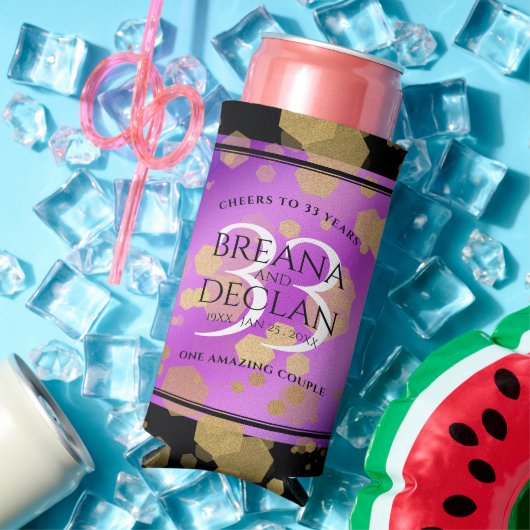 Elegant 33. Geburtstag von Amethyst Selters Dosenkühler (In Situ Sommer)