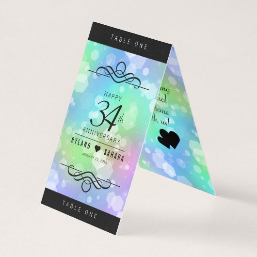 Elegant 34. Opal Hochzeitstag (Rückseite)