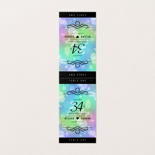 Elegant 34. Opal Hochzeitstag (Außenseite Aufgefaltet)