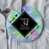 Elegant 34. Opal Hochzeitstag Button (Beispiel)
