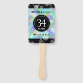 Elegant 34. Opal Hochzeitstag Fächer (Vorderseite)