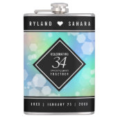 Elegant 34. Opal Hochzeitstag Flachmann (Vorderseite)