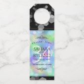 Elegant 34. Opal Hochzeitstag Flaschenanhänger (Vorderseite)