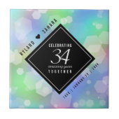 Elegant 34. Opal Hochzeitstag Fliese (Vorderseite)