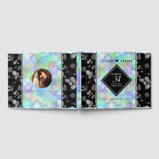 Elegant 34. Opal Hochzeitstag Gästebuch (Voll)