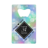 Elegant 34. Opal Hochzeitstag Geldbeutel Flaschenöffner (Vorderseite)