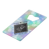 Elegant 34. Opal Hochzeitstag Geldbeutel Flaschenöffner (Vorderseite Schrägansicht)