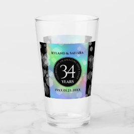 Elegant 34. Opal Hochzeitstag Glas