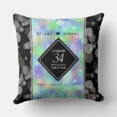 Elegant 34. Opal Hochzeitstag Kissen (Rückseite)