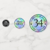 Elegant 34. Opal Hochzeitstag Konfetti (Vorderseiten)