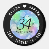 Elegant 34. Opal Hochzeitstag Magnet (Vorne)